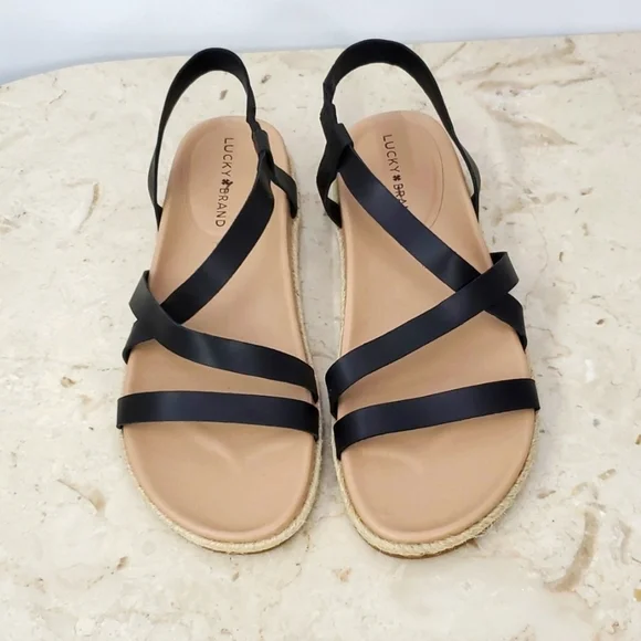 🆕️ New Lucky Brand Darli Slingback Sandal, Size 9.5 in Dusty Sand Leather - Picture 7 of 8
